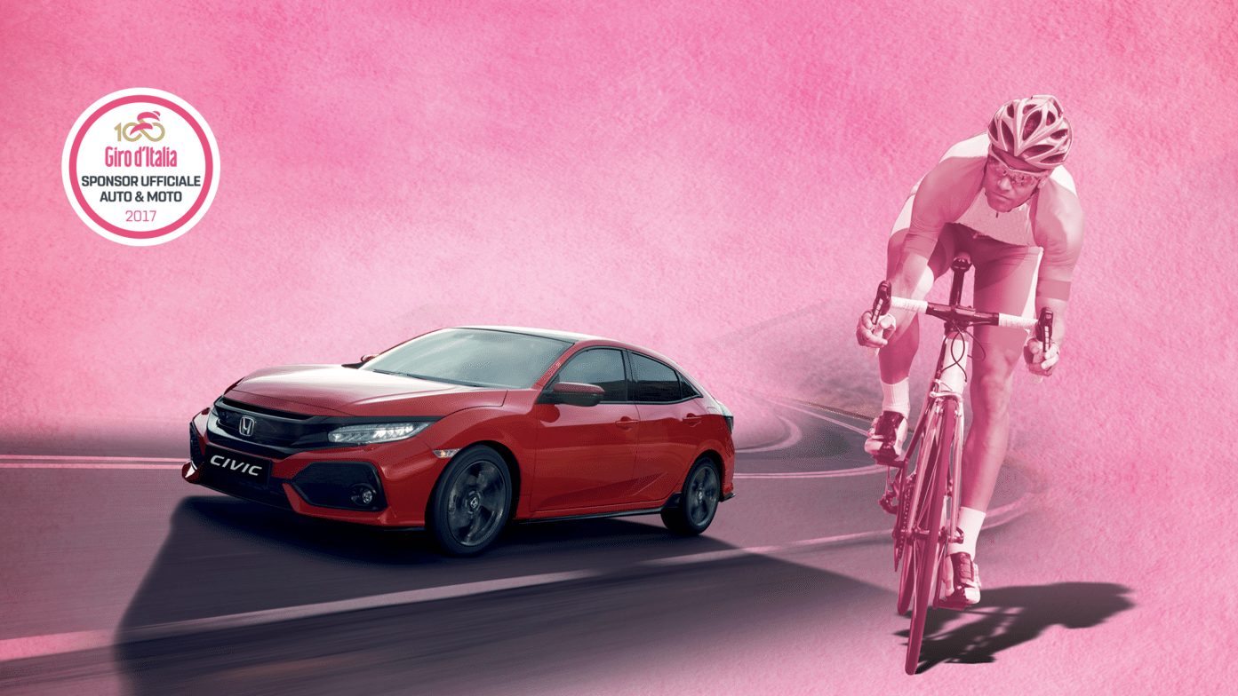 Auto e moto Honda per il 100º Giro d’Italia