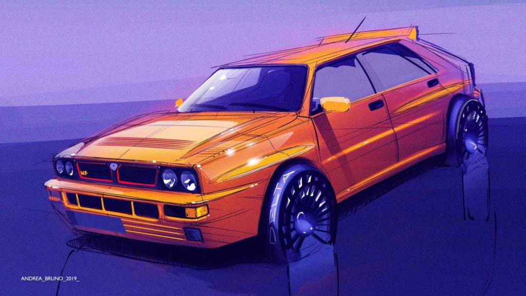 Lancia Delta Integrale bozzetto