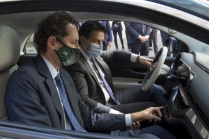 Presentazione della nuova Fiat 500 elettrica al Presidente del Consiglio Conte