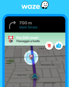 waze passaggio a livello
